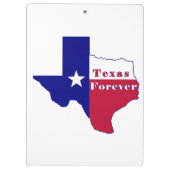 Porte-bloc Carte du drapeau Texas Forever (Dos)