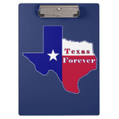 Porte-bloc Carte du drapeau Texas Forever (Devant)