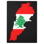 Porte-bloc Carte du Liban avec aimant en pierre de drapeau (Dos)
