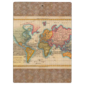 Porte-bloc Carte du monde 1700s Antique Continents (Dos)