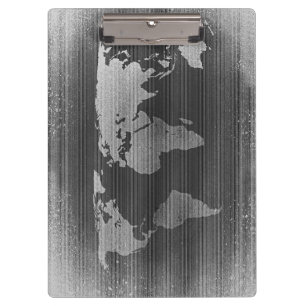 Porte-bloc Carte du monde noir et blanc