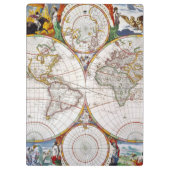 Porte-bloc CARTE du MONDE, XVIIème siècle (Dos)