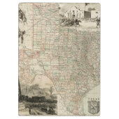 Porte-bloc Carte du Texas avec des frontières du comté (Dos)