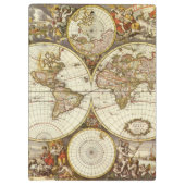 Porte-bloc Carte du Vieux Monde antique par Frederick de Wit, (Dos)