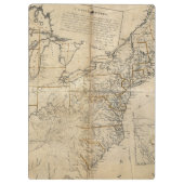 Porte-bloc CARTE : Les ETATS-UNIS, 1783 (Dos)