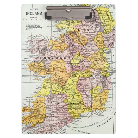 Porte-bloc CARTE : L'IRLANDE, c1890 (Devant)