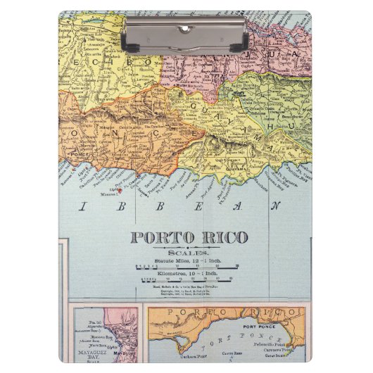 PORTE-BLOC CARTE : PORTO RICO, 1900 (Devant)