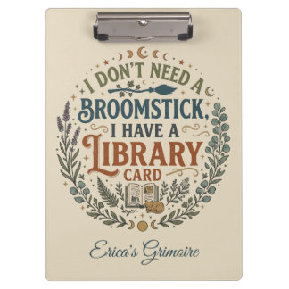 Porte-bloc Cartes de bibliothèque de bibliothécaire ensorcelé