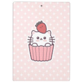 Porte-bloc Carton de Cupcake aux fraises Cute Kawaii (Dos)