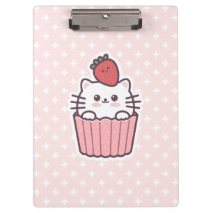 Porte-bloc Carton de Cupcake aux fraises Cute Kawaii