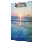 Porte-bloc Cascade du coucher de soleil de la plage du Pacifi (Gauche)