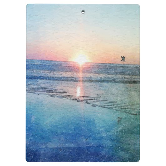Porte-bloc Cascade du coucher de soleil de la plage du Pacifi (Dos)