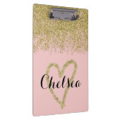 Porte-bloc Cascade rose Quartz Et Parties scintillant Or (Swatch)