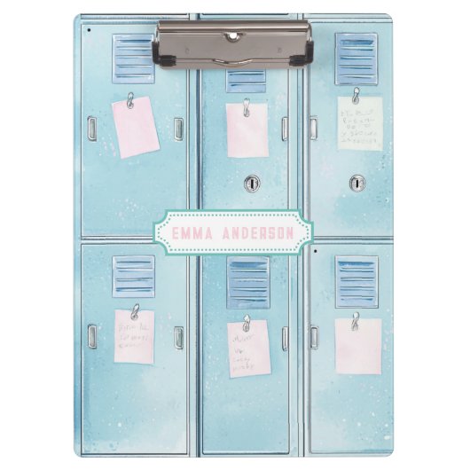 Porte-bloc Casier bleu d'école secondaire (Devant)
