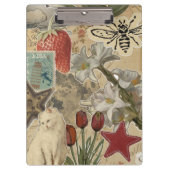 Porte-bloc Cat Floral Collage Pattern – Cute Artistic Design (Devant)