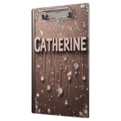 Porte-bloc 🌸Catherine Rose Gold Pailleté Notes de Nom🌸 (Gauche)