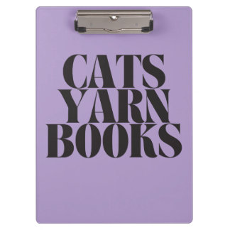 Porte-bloc Cats Yarn Books Purple Background Gift 
