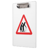 Porte-bloc CAUTION Personnes ÂGÉES - VOYAGE UK (Gauche)
