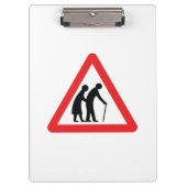 Porte-bloc CAUTION Personnes ÂGÉES - VOYAGE UK (Devant)