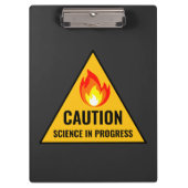 Porte-bloc Caution Science in Progress (Devant)