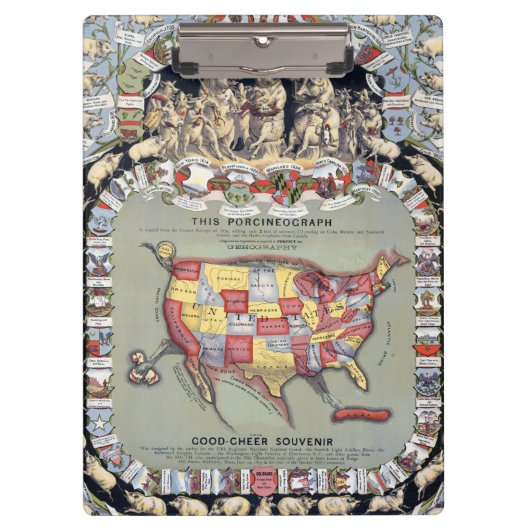 Porte-bloc CE PORCINEOGRAPH, c1876 (Devant)