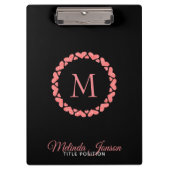 Porte-bloc Cercle De Coeurs Or rose (Devant)