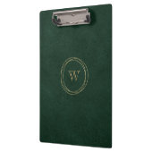 Porte-bloc Cercles géométriques dorés Monogramme vert (Gauche)