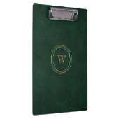 Porte-bloc Cercles géométriques dorés Monogramme vert (Swatch)