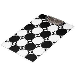 PORTE-BLOC CERCLES NOIRS ET BLANCS