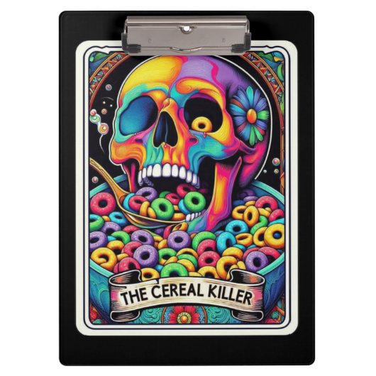 Porte-bloc Cereal Killer Tarot – Crâne mangeant des céréales, (Devant)