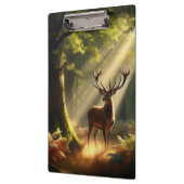 Porte-bloc Cerf dans la forêt matinale (Gauche)