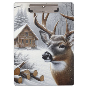 Porte-bloc Cerf d'hiver/art de buck