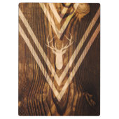 Porte-bloc Cerfs communs de Boho sur le bois rustique (Dos)
