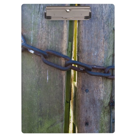Porte-bloc Chain on wood (Devant)