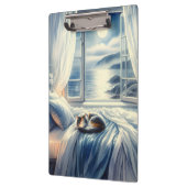 Porte-bloc Chambre côtière au clair de lune avec chat endormi (Gauche)