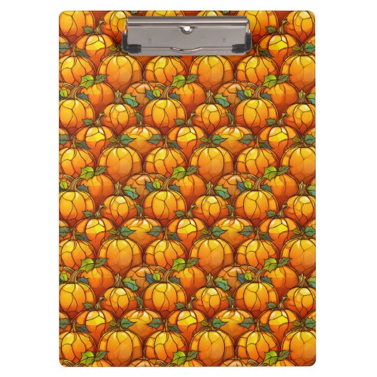 Porte-bloc Champ Citrouille de chute en verre tendu (Devant)