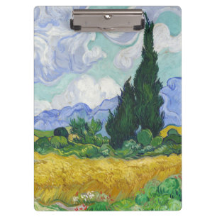 Porte-bloc Champ de blé de Van Gogh avec Cyprès Art