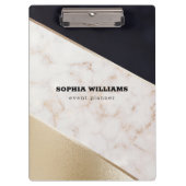 Porte-bloc Champagne rose en marbre d'or Texture (Devant)