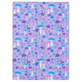 Porte-bloc Champignons et fleurs de rêve Turquoise violet (Dos)