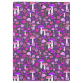 Porte-bloc Champignons floraux psychédéliques rose, violet et (Dos)