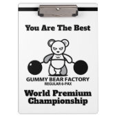 Porte-bloc Championnat de l'Ours de Gummy (Devant)