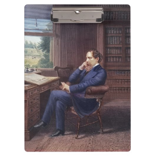 Porte-bloc Charles Dickens dans son étude (Devant)