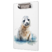 Porte-bloc Charming Aquarelle Seal Pup, personnalisée (Gauche)