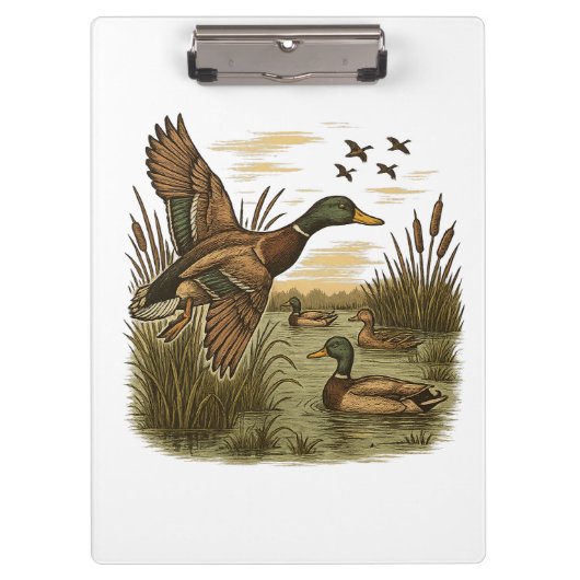 Porte-bloc Chasse-Rétro-Volant-Caner-Colvert (Devant)