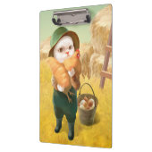 Porte-bloc Chat adorable avec Hen à la ferme (Gauche)