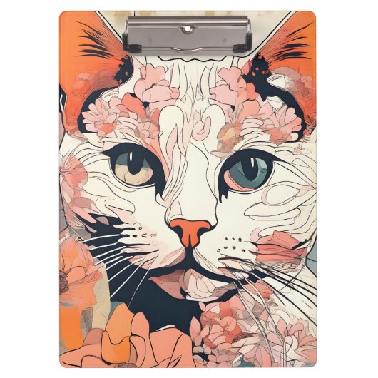 Porte-bloc Chat Artistique (Devant)