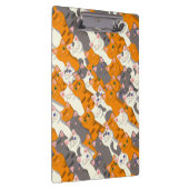 Porte-bloc Chat blanc gingembre noir motif diagonal (Swatch)