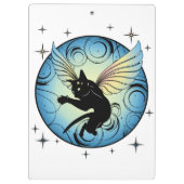Porte-bloc Chat Cosmique Lune et Étoiles (Dos)