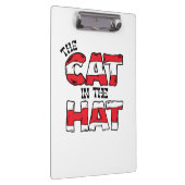 Porte-bloc Chat dans le Casquette | Texte en bande rouge et b (Swatch)