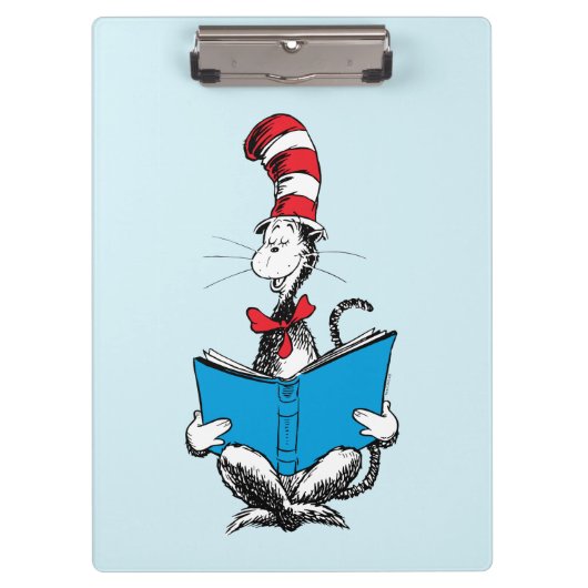 Porte-bloc Chat dans le chapeau en lecture (Devant)
